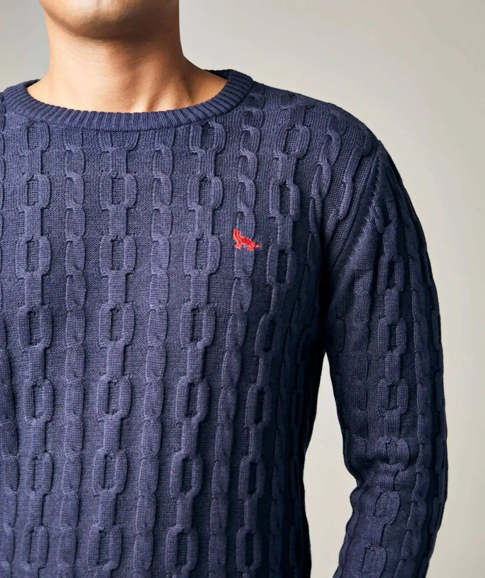 sueter trenzado sueter hombre azul