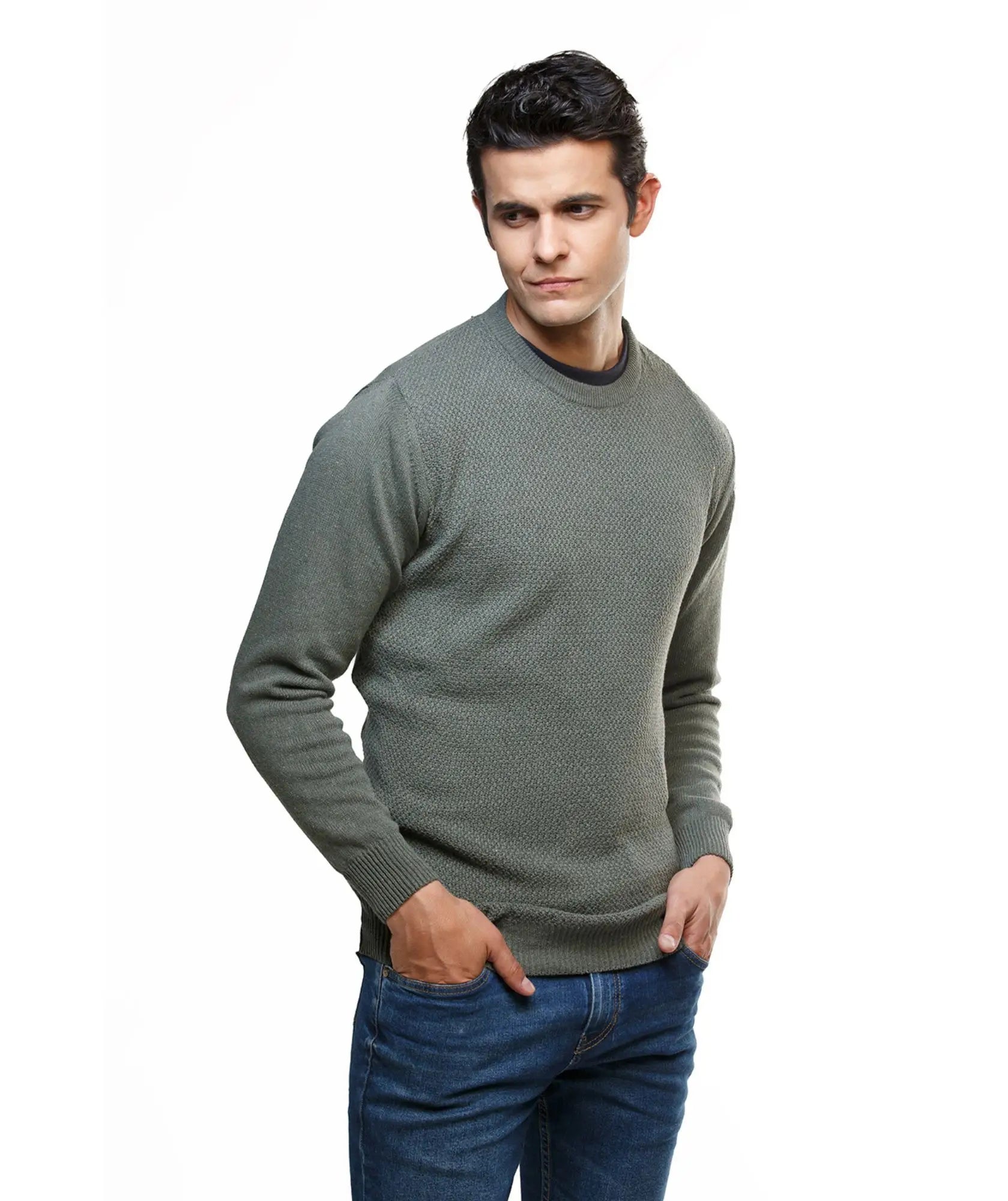 Suéter Pasto cuello redondo