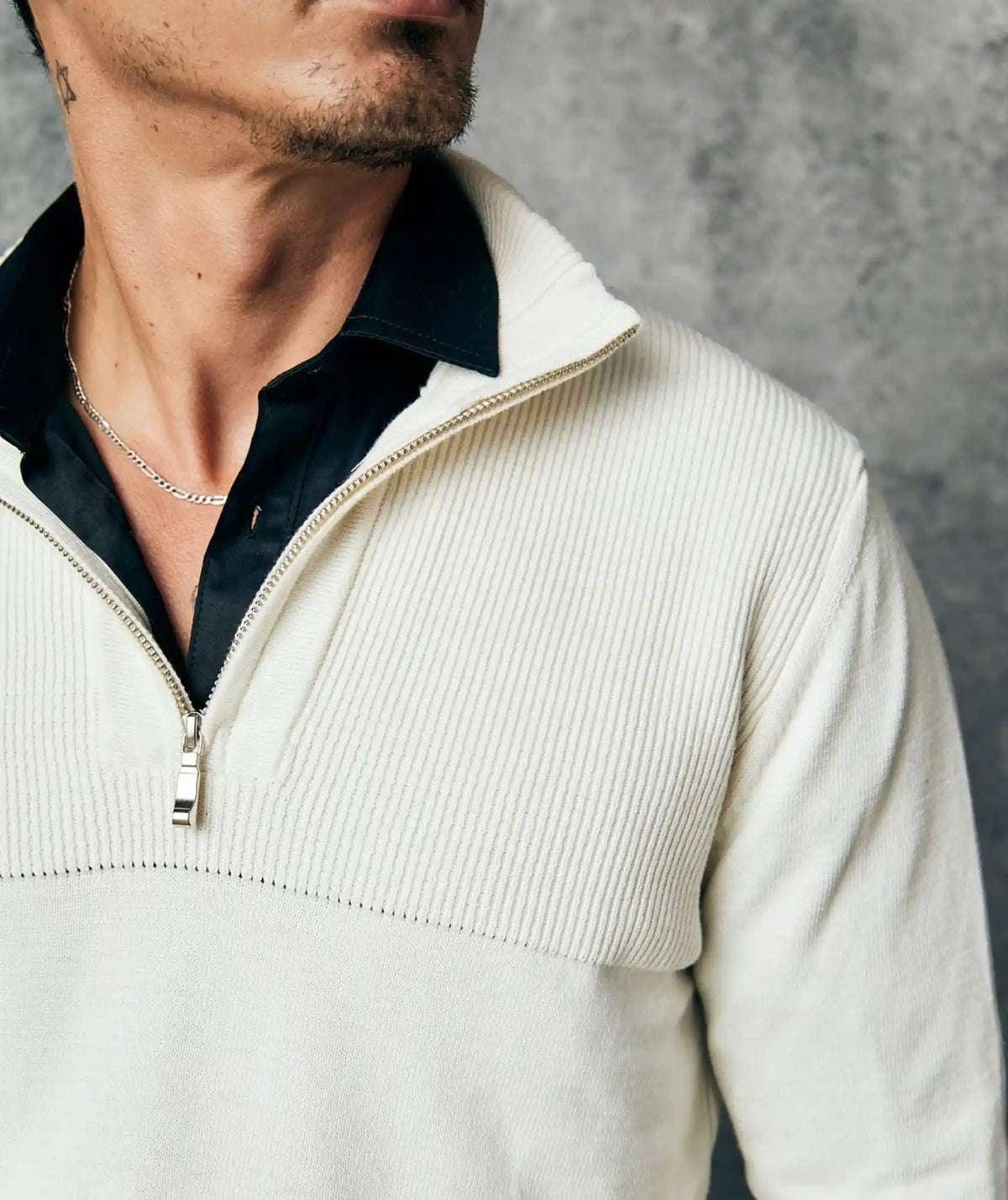 Suéter cuello halpzif en algodón- Tunja - cuerpo completo - Alison