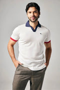 Camiseta Polo California Color Crudo en tejido de punto