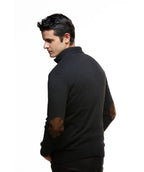 Suéter Negro con Coderas Cuello Halpzif - Tolú - look completo - Alison