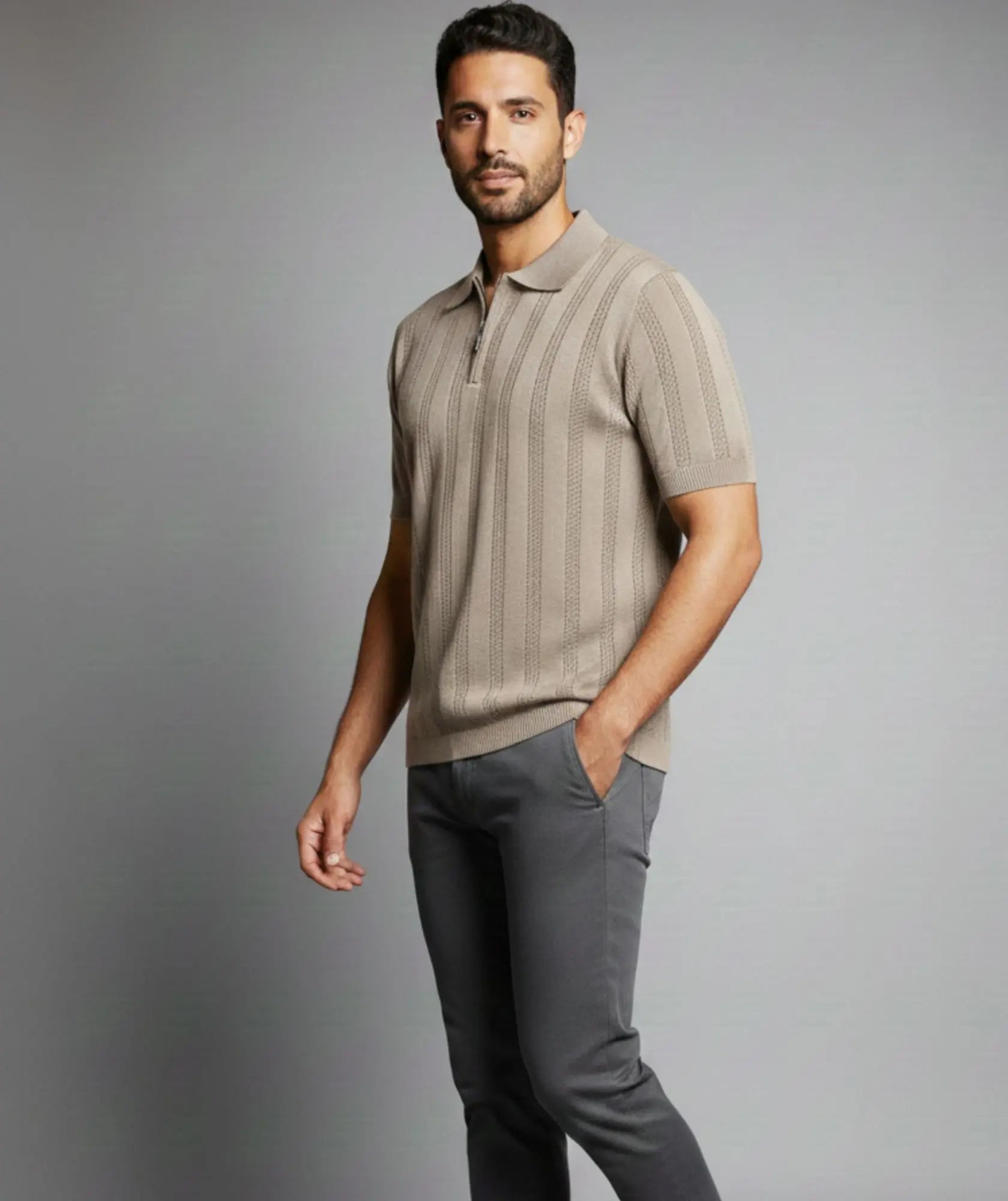 Polo de punto calado para hombre Amalfi