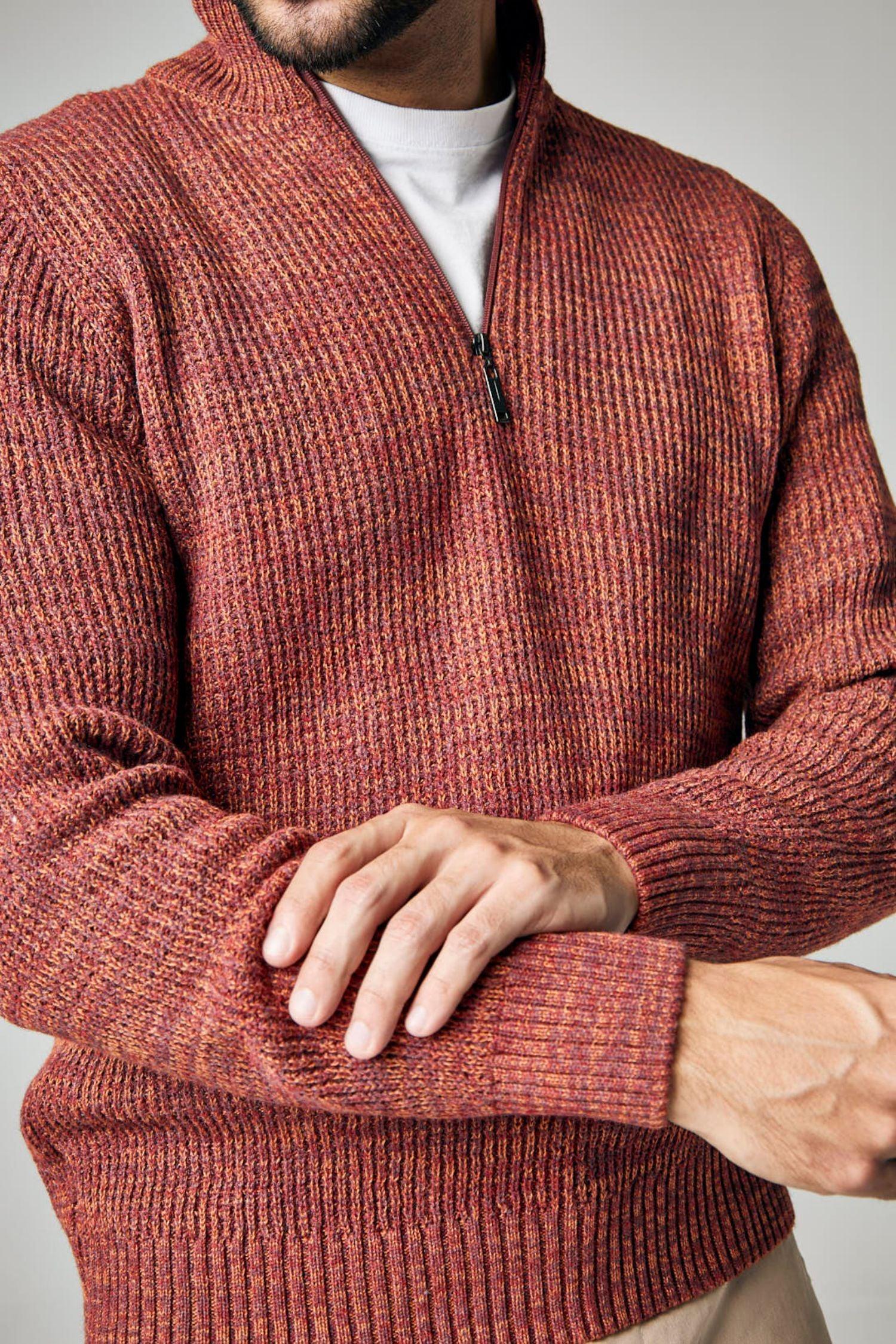 Suéter Darién en puntada perlada halfzip – Hombre