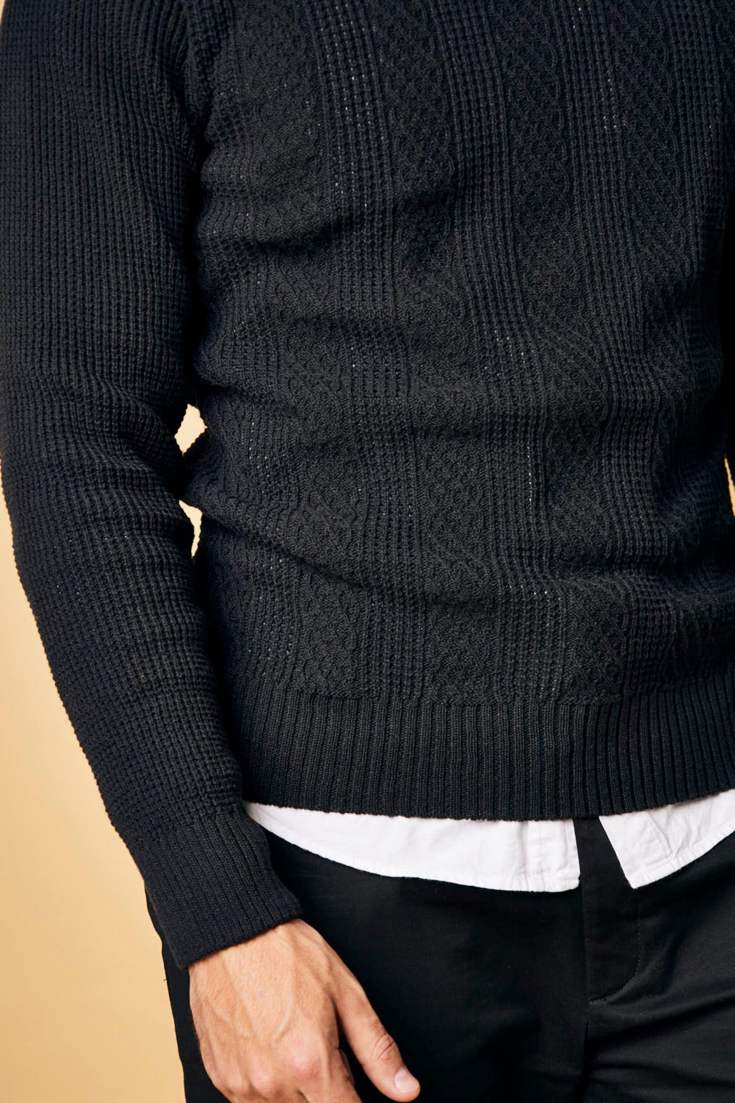 Suéter Cajicá en algodón regenerado trenzado perlado – Hombre