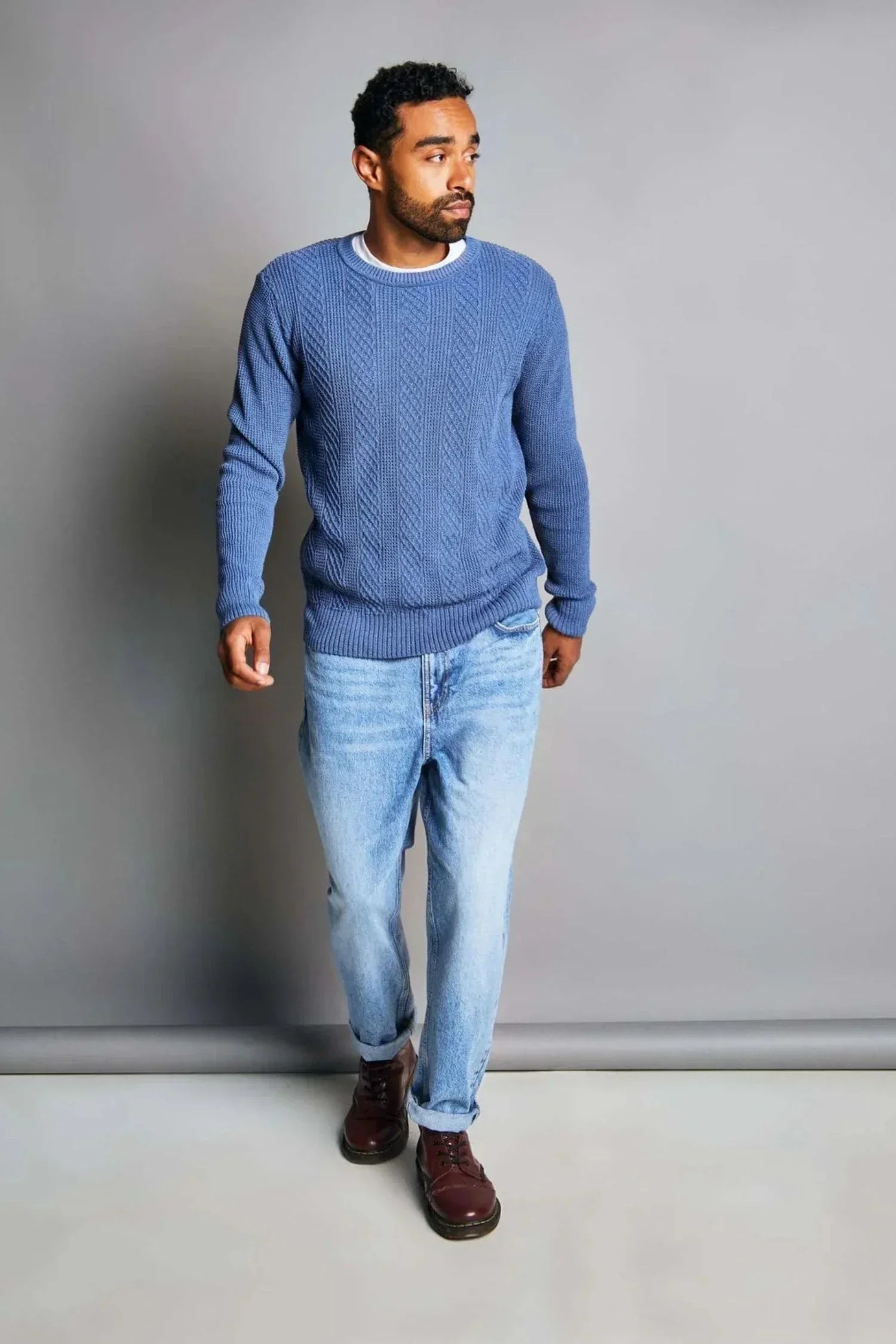 Suéter Cajicá en algodón regenerado trenzado perlado – Hombre