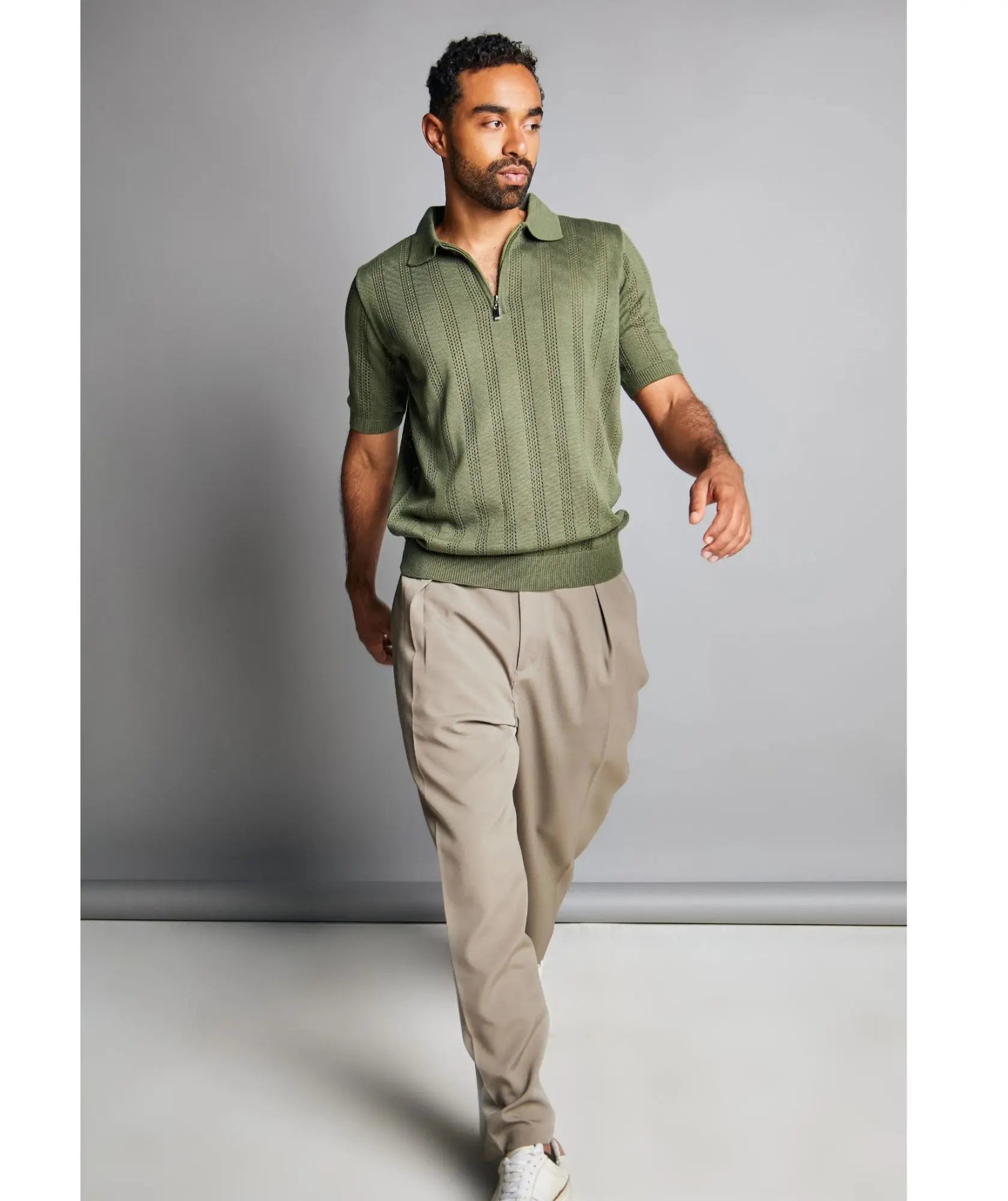 Polo de punto calado para hombre Amalfi