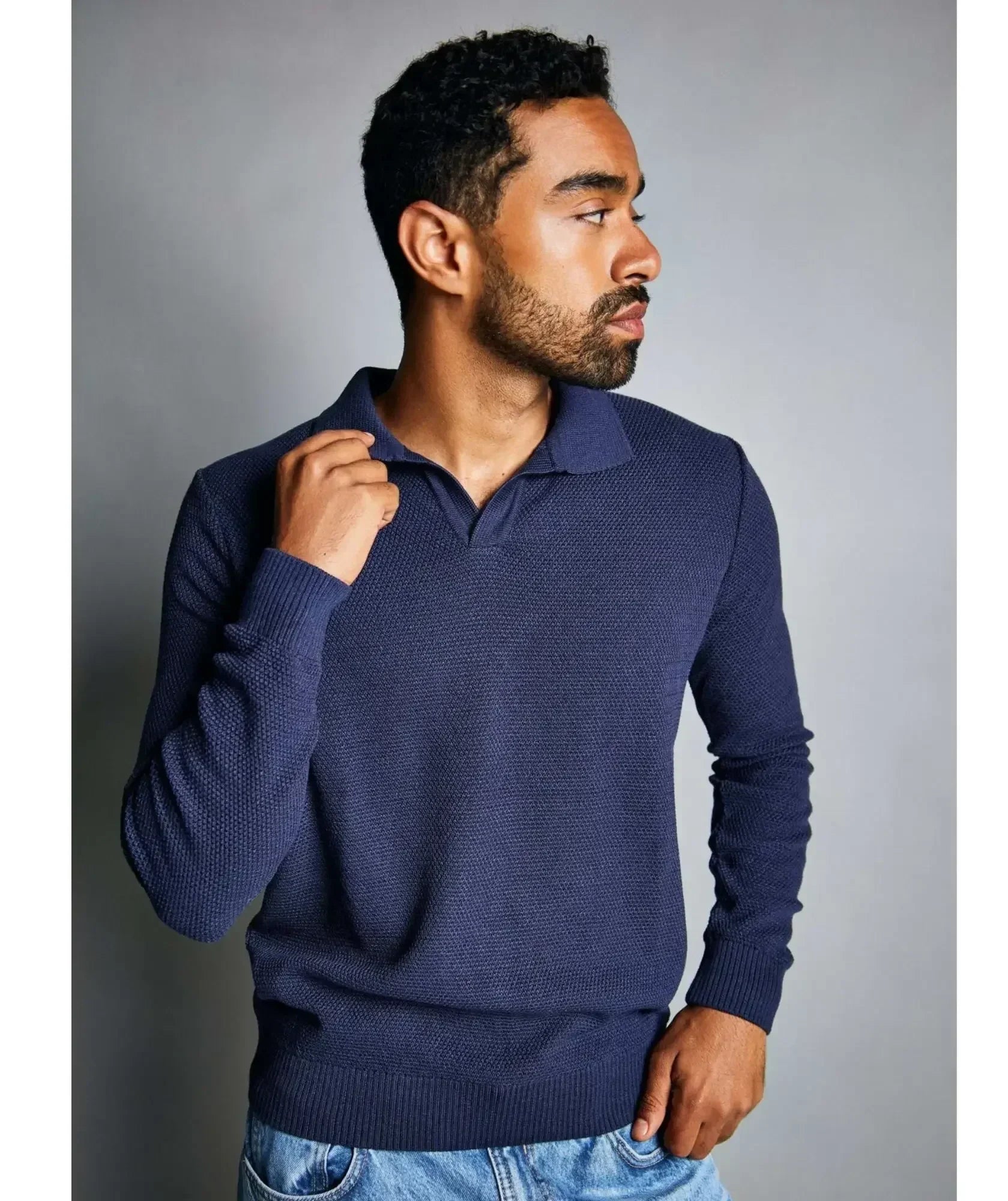 Sueter Modelo Suéter tipo polo para hombre - Modelo Iguaque - Alison