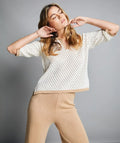 Camiseta Polo en Tejido de Punto - Camel