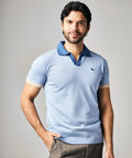 Camiseta Polo California Azul en tejido de punto