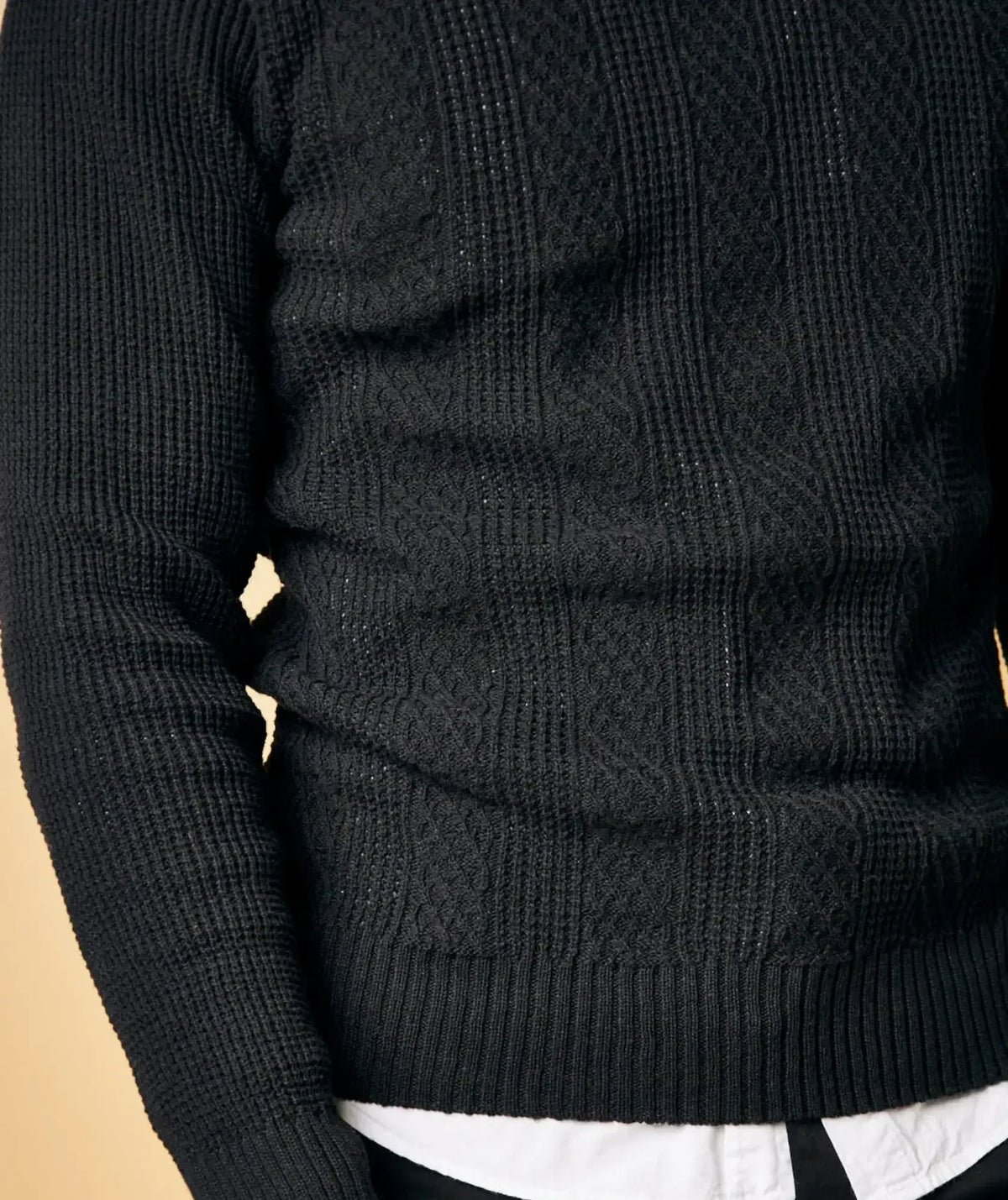 Suéter Cajicá - Tejido Trenzado Negro - look completo - Alison