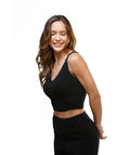 Crop Top Tena Negro - Tejido Trenzado en Algodón - detalle - Alison
