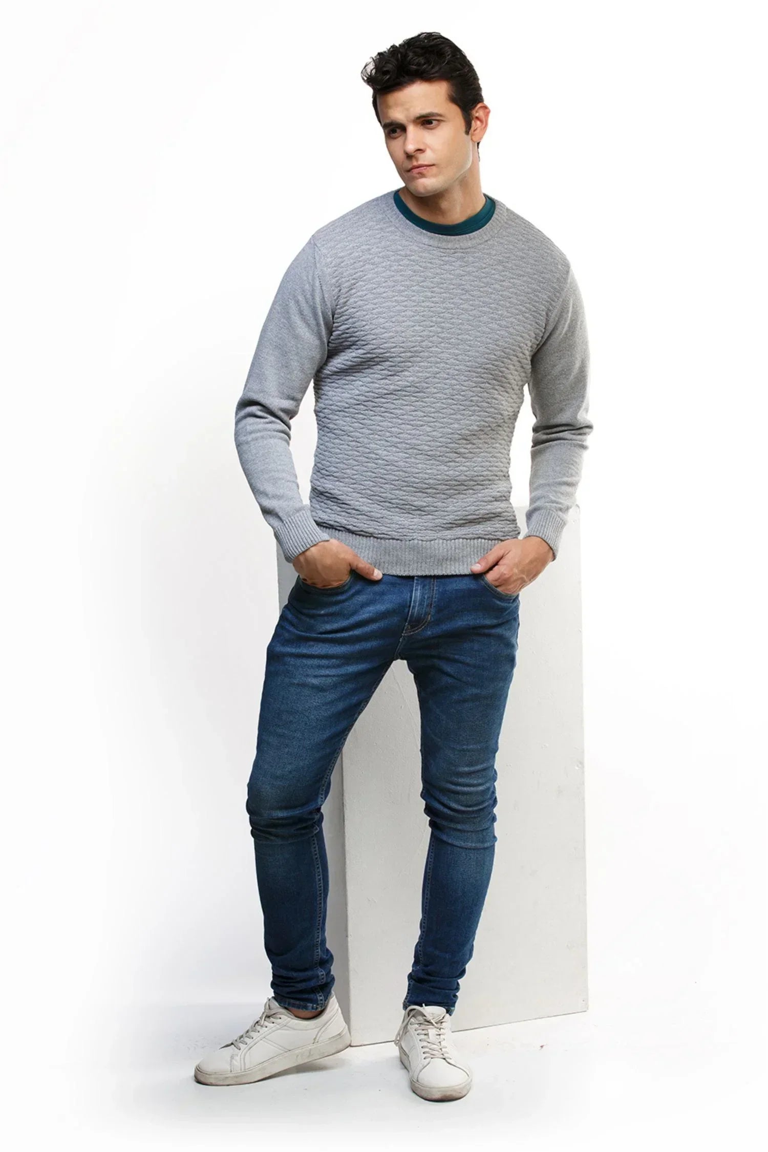Suéter Nilo en algodón regenerado texturizado – Hombre