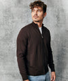 Chaqueta Con Cremallera Tejida Con Bolsillos Para Hombre