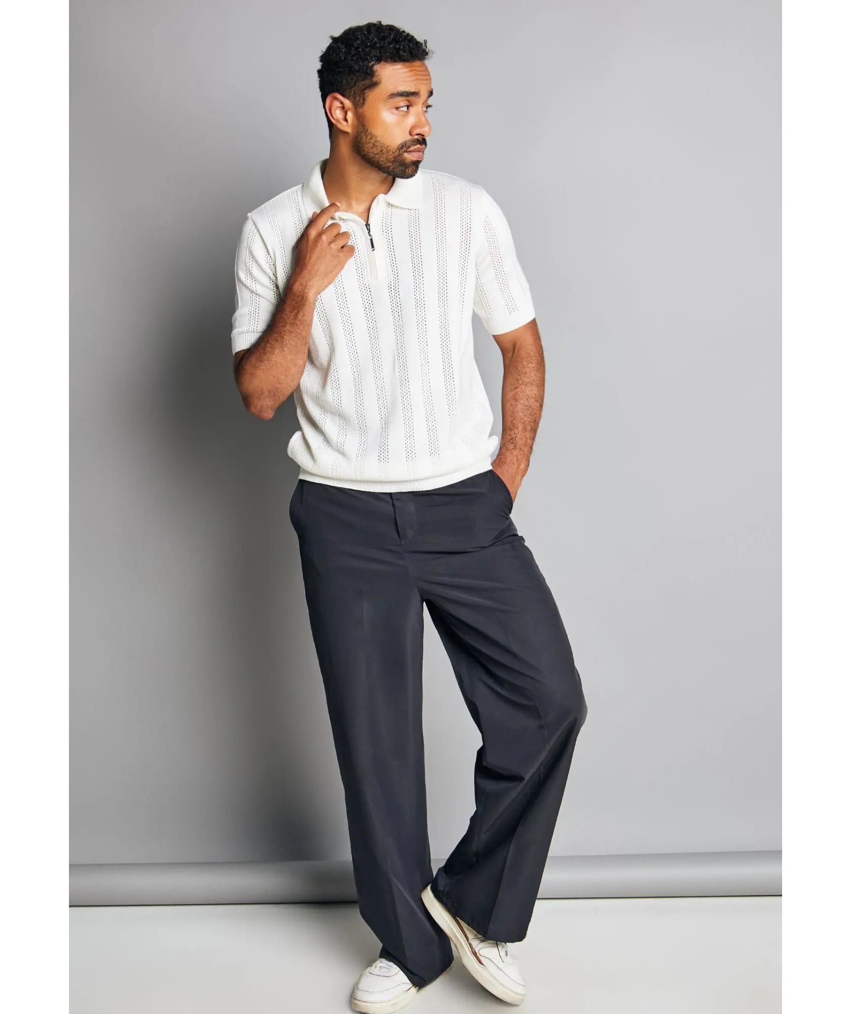 Polo de punto calado para hombre Amalfi