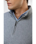 Suéter Gris Con Coderas Cuello Halpzif - Tolú - detalle - Alison