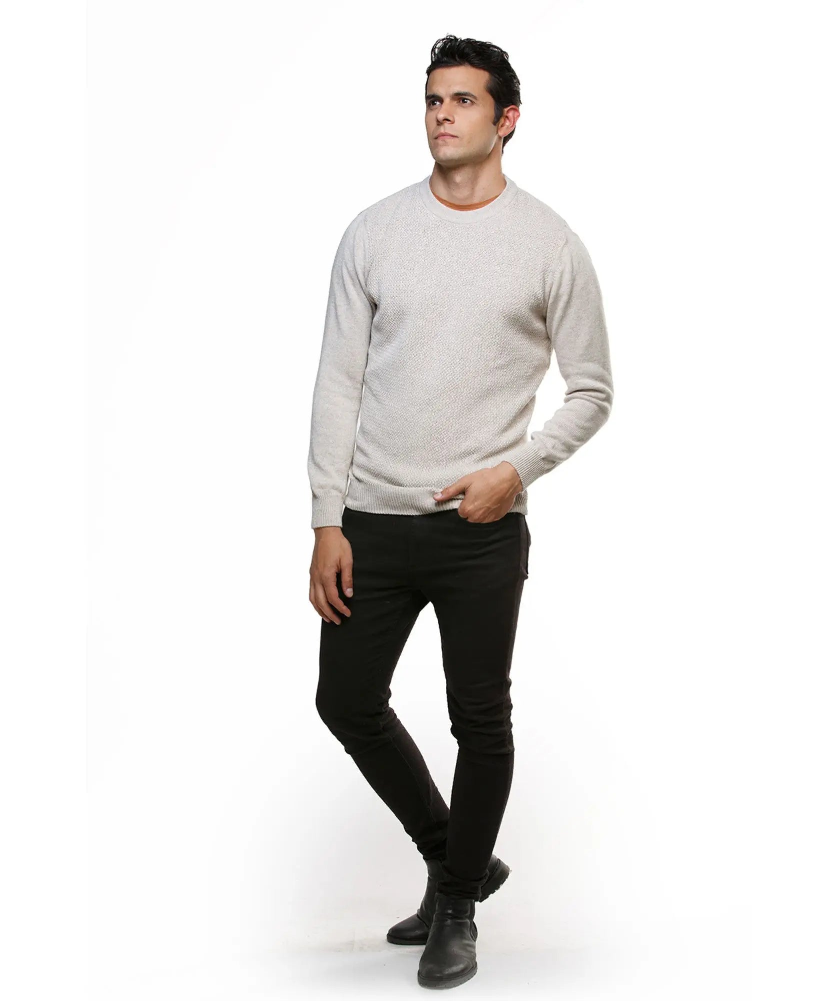 Suéter Pasto cuello redondo