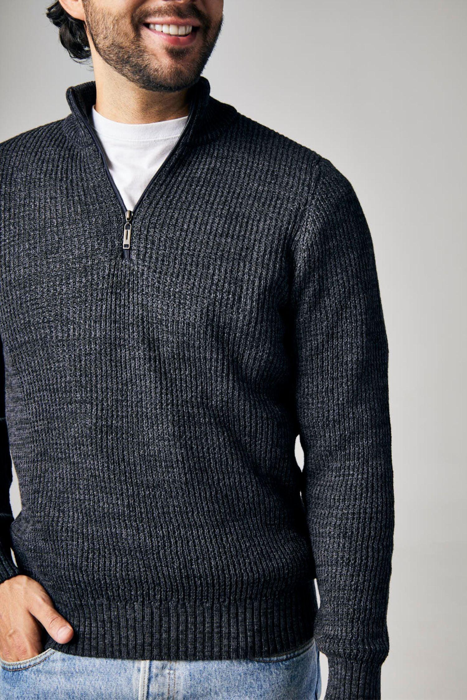 Suéter Darién en puntada perlada halfzip – Hombre