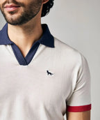 Camiseta Polo California Color Crudo en tejido de punto