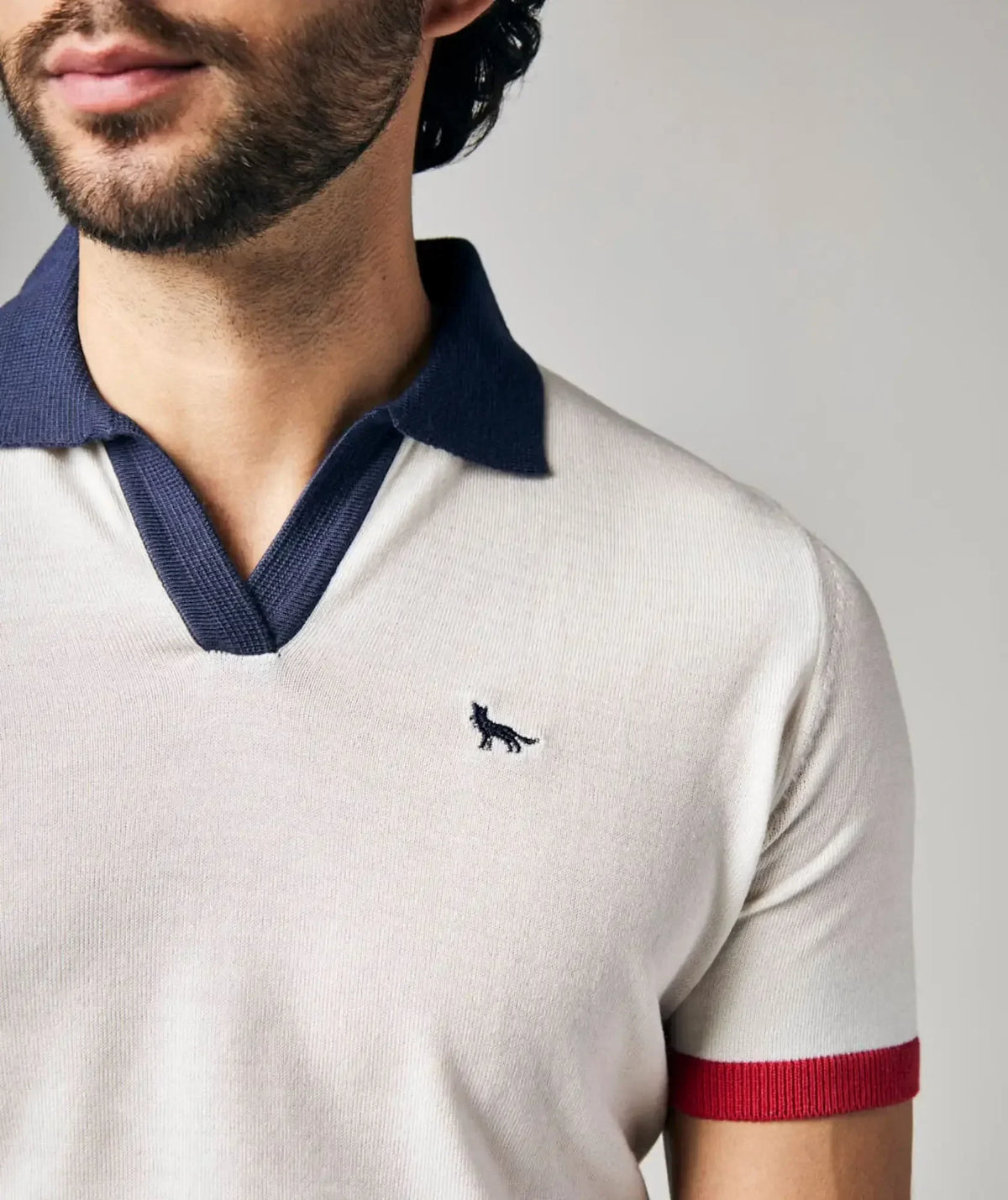 Camiseta Polo California Color Crudo en tejido de punto