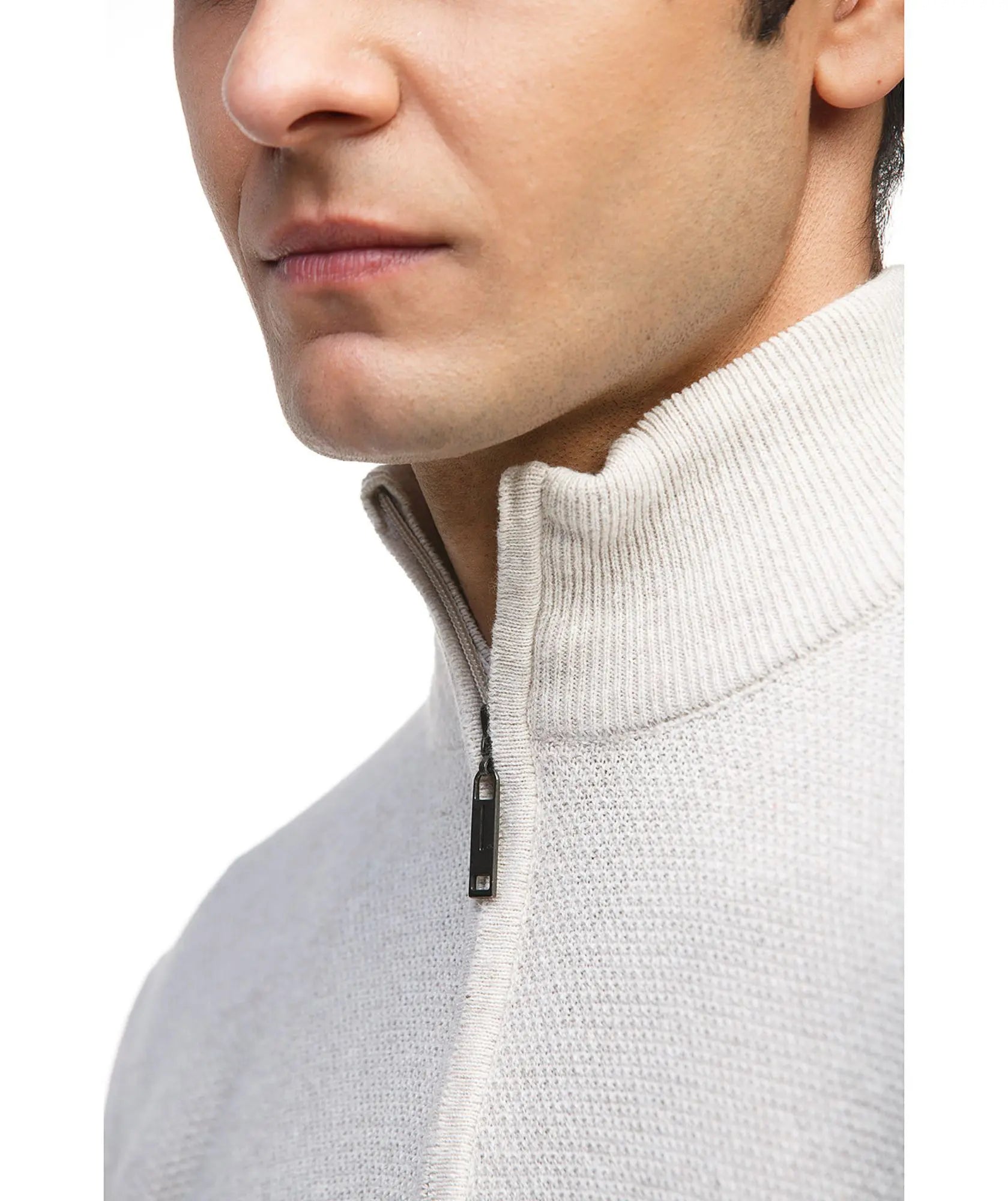 Suéter Briceño en tejido de punto cuello halfzip