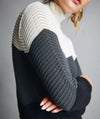Crop Top Brisa Tejido Manga Larga  Negro