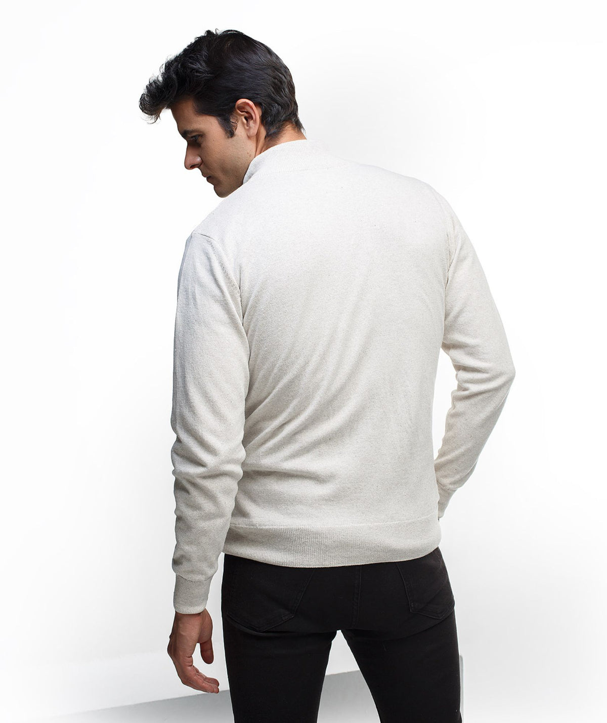Suéter Halfzip Textured Hombre - Briceño - vista lateral - Alison