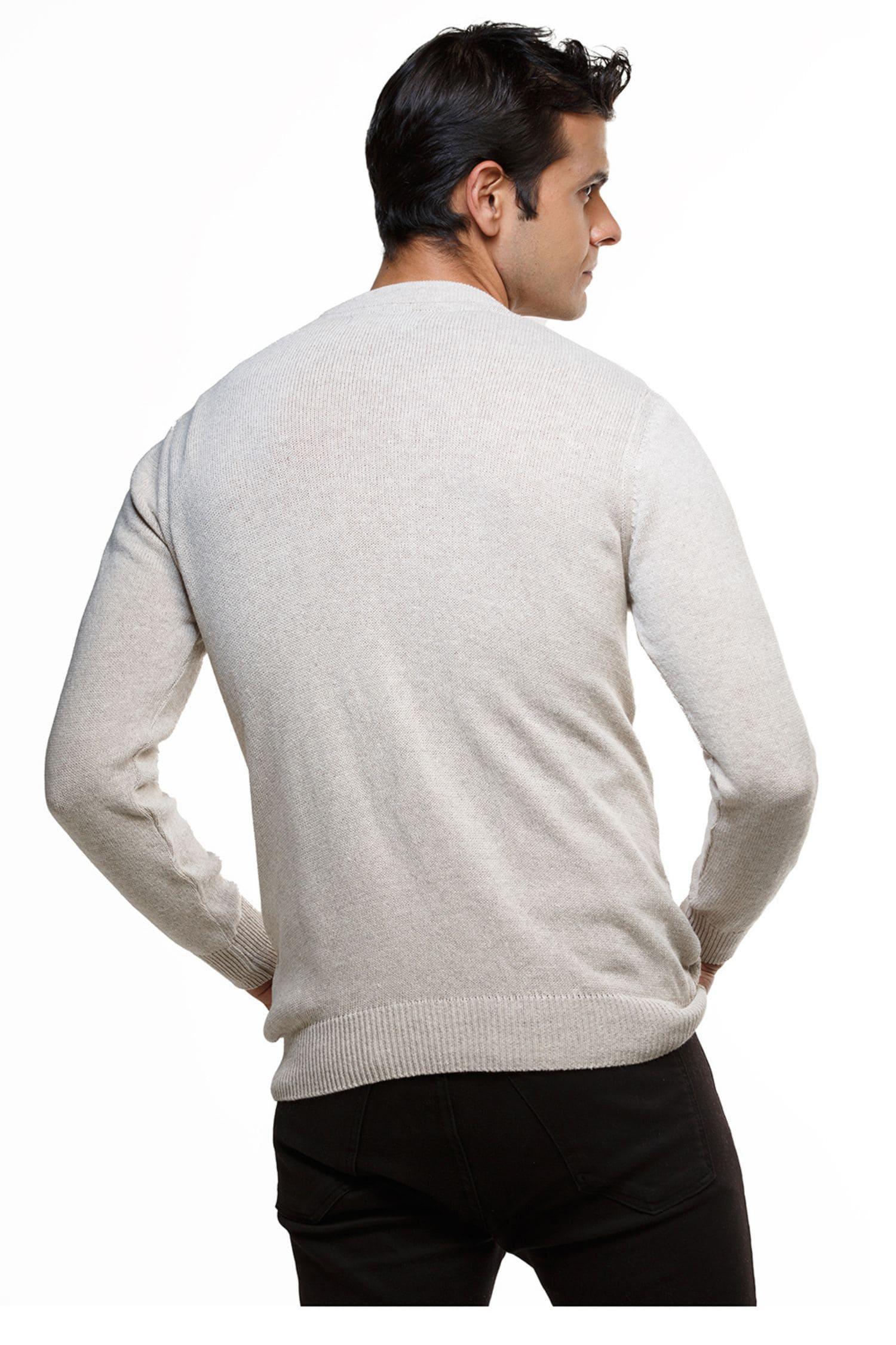 Suéter Pasto en algodón regenerado cuello redondo – Hombre