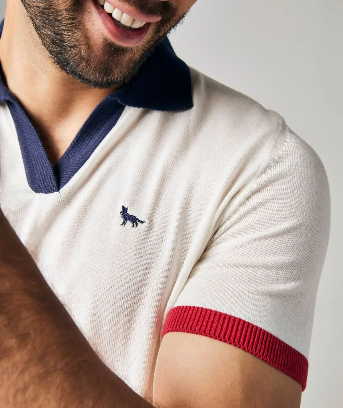 Camiseta Polo California Color Crudo en tejido de punto
