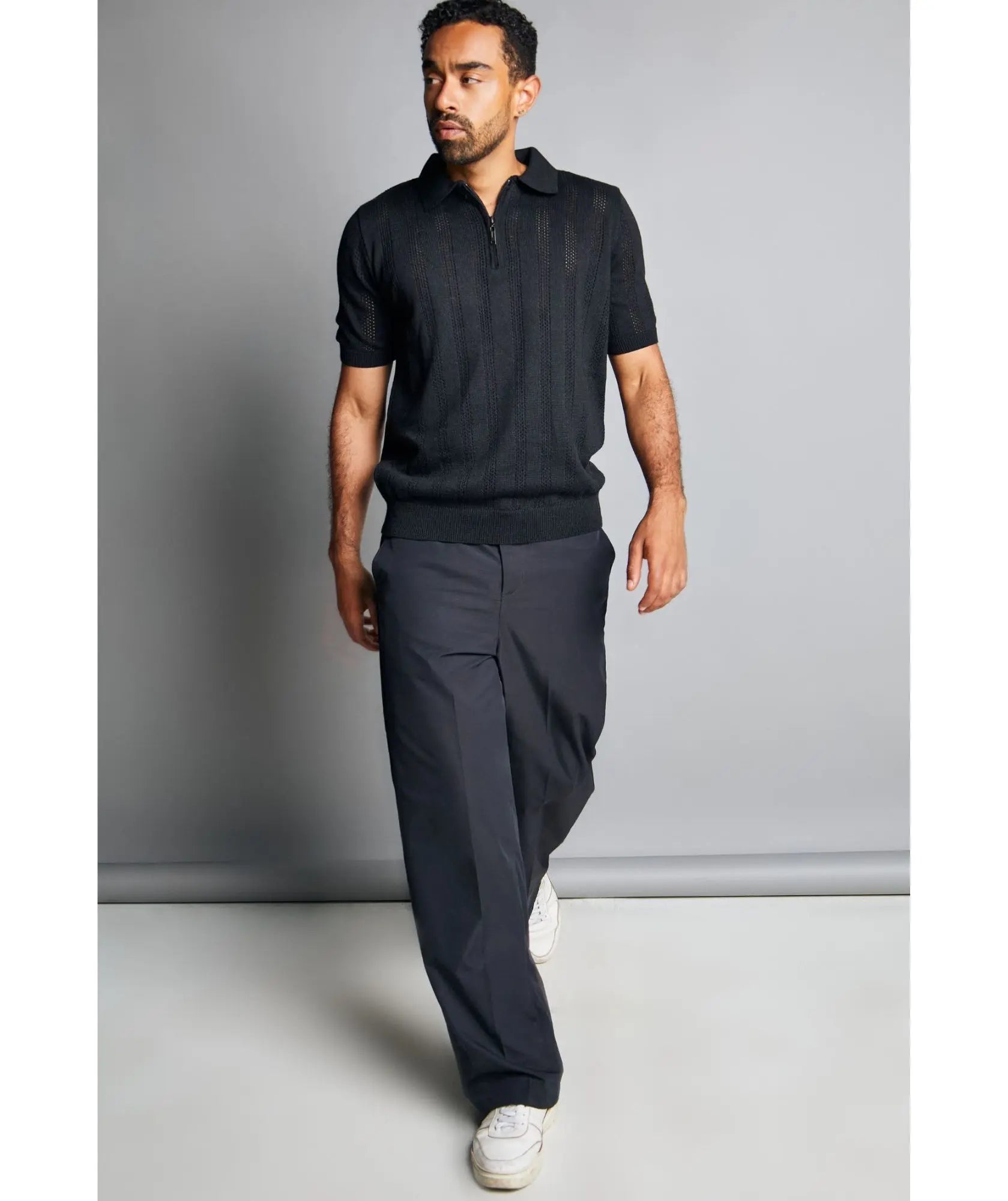 Polo de punto calado para hombre Amalfi