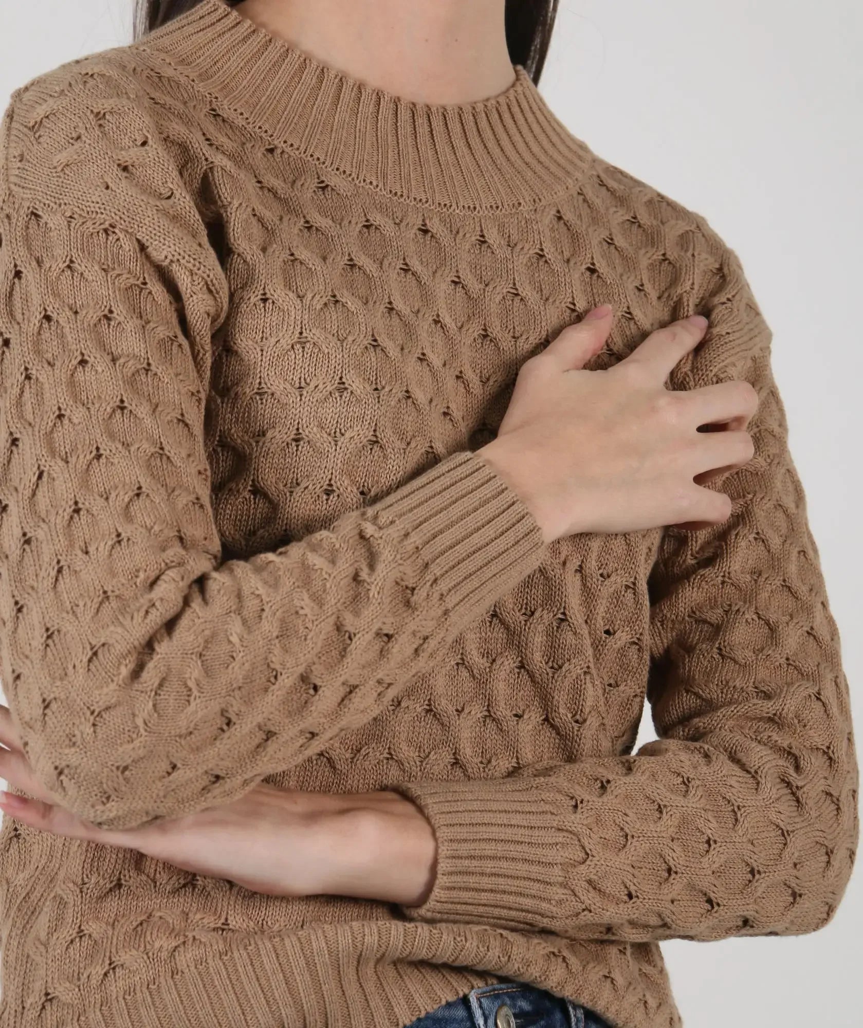 Suéter Nobsa con tejido de punto Aran