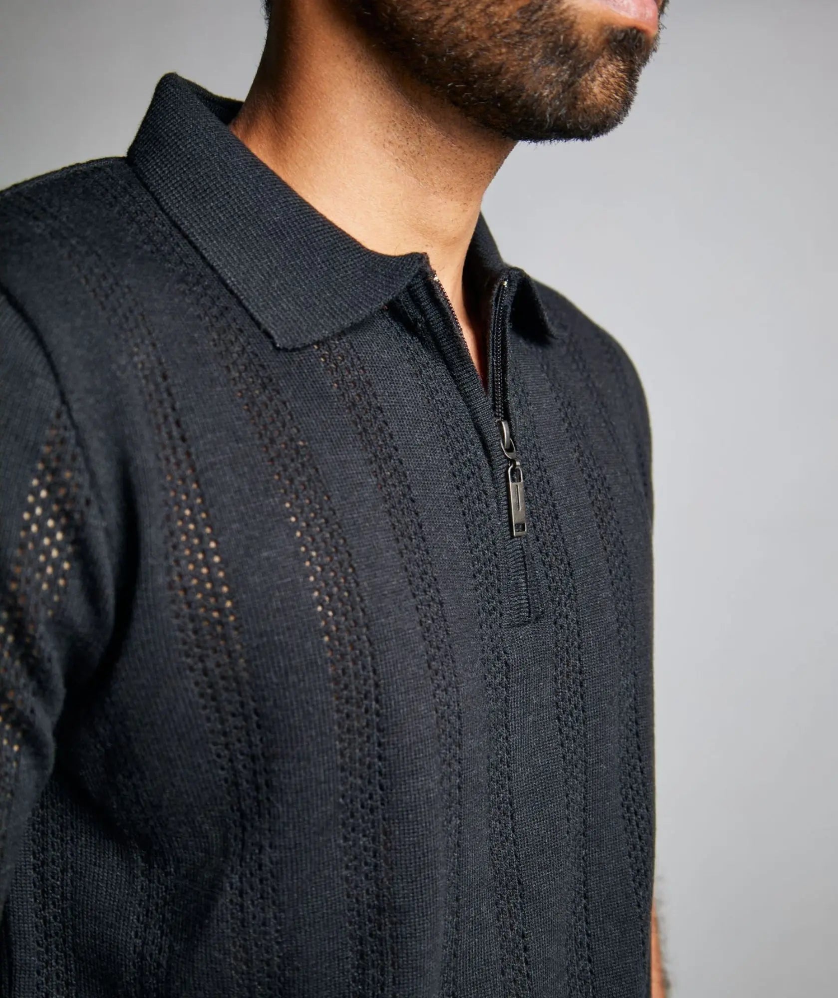 Polo de punto calado para hombre Amalfi