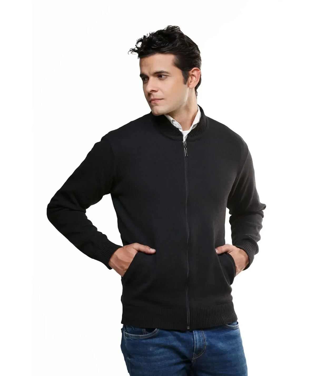 Chaqueta Tejida - Marsella Negro - vista frontal - Alison
