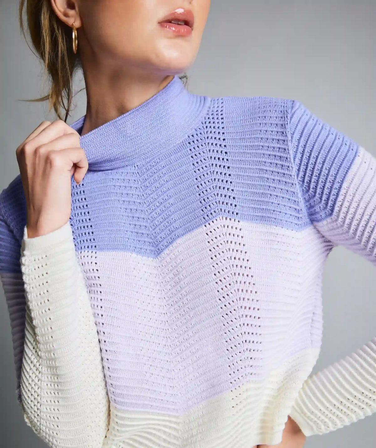 Falda Tejida en Color Beige Diseño Tipo Panal en Algodón - Cairo