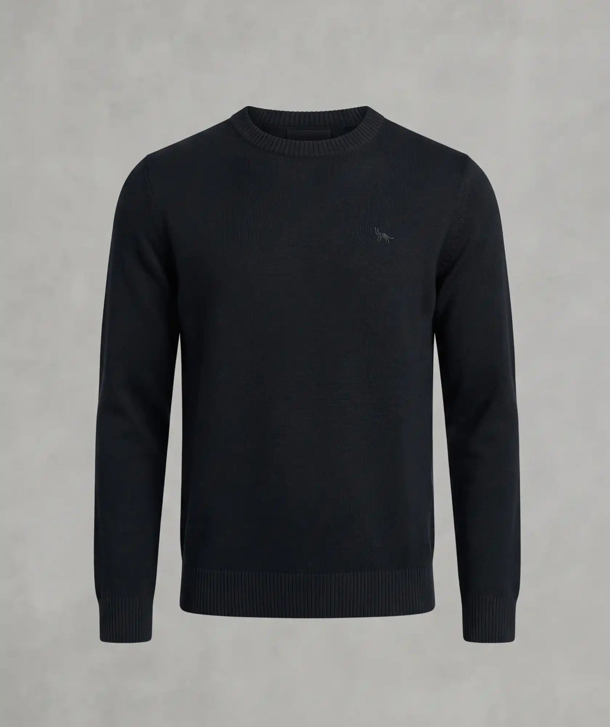 Suéter Negro Algodón Cuello Redondo - Jericó