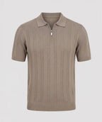 Polo Camel Amalfi — Punto Calado con Cremallera
