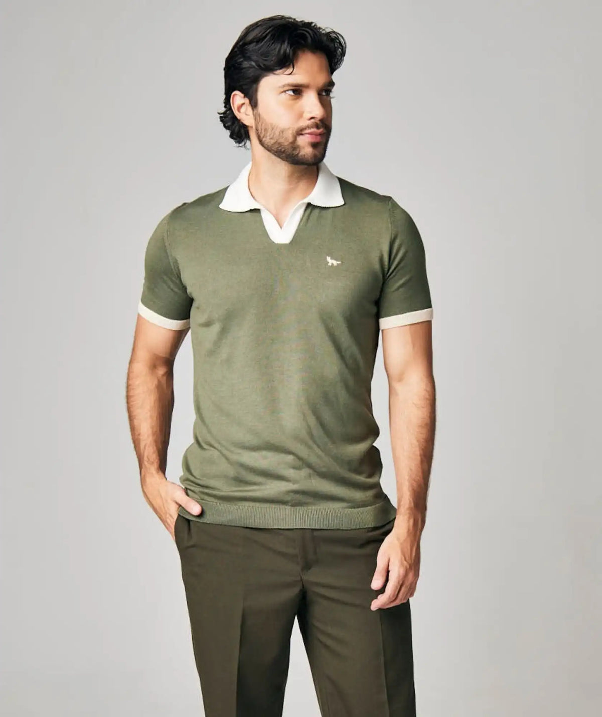 Camiseta Polo California Color Verde en tejido de punto