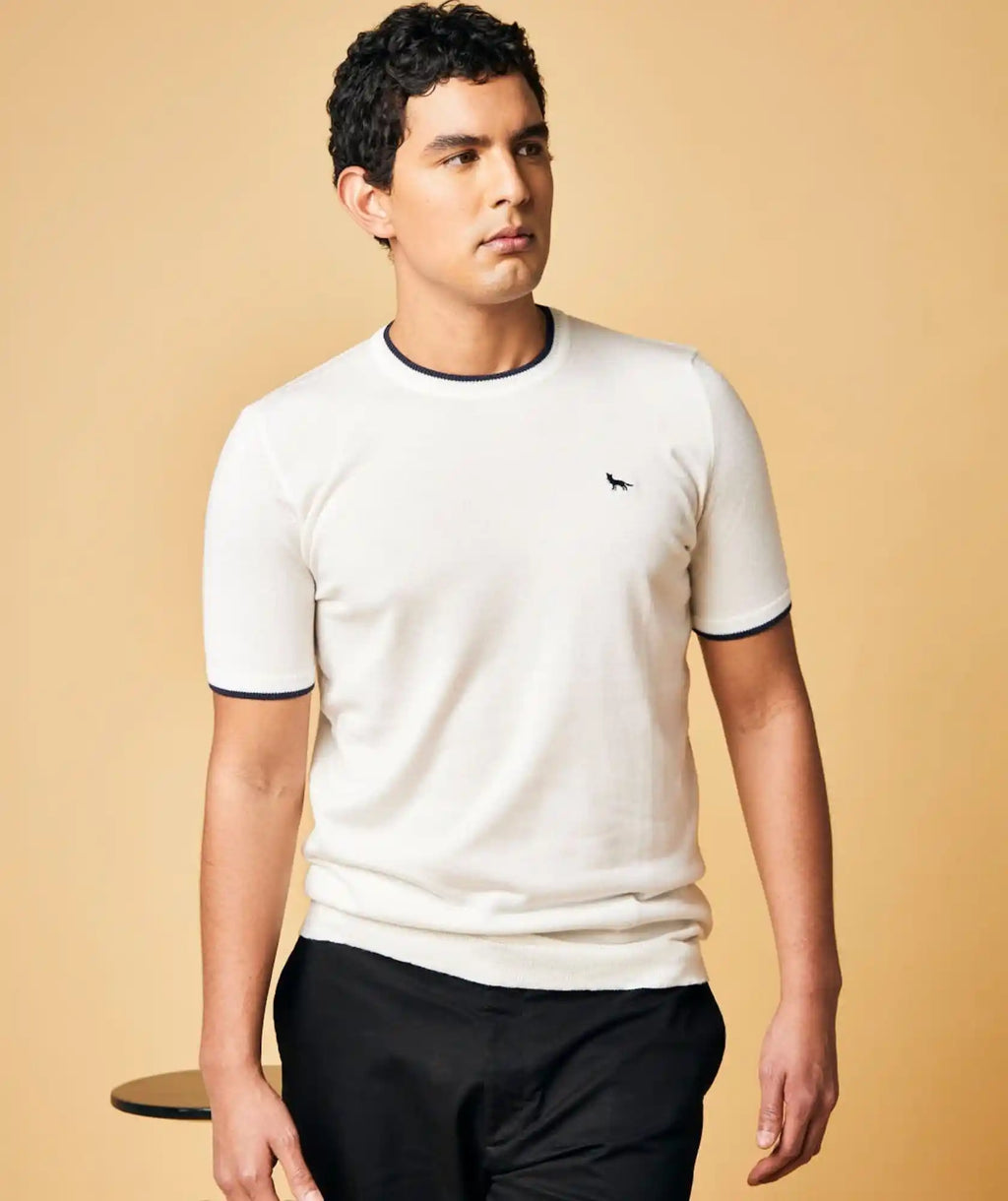 Camiseta Cuello Redondo Crudo - Toledo