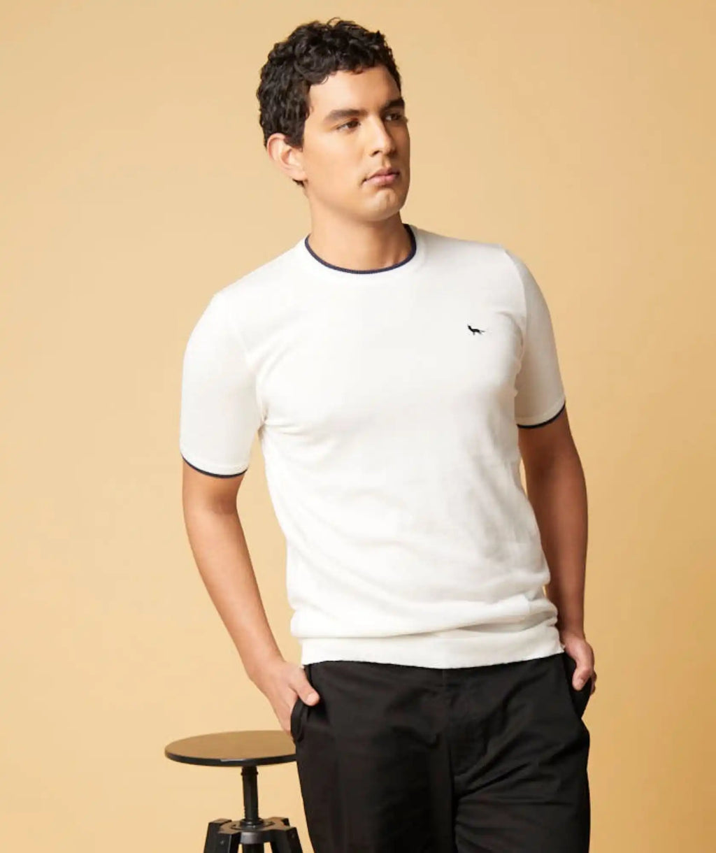 Camiseta Cuello Redondo Crudo - Toledo