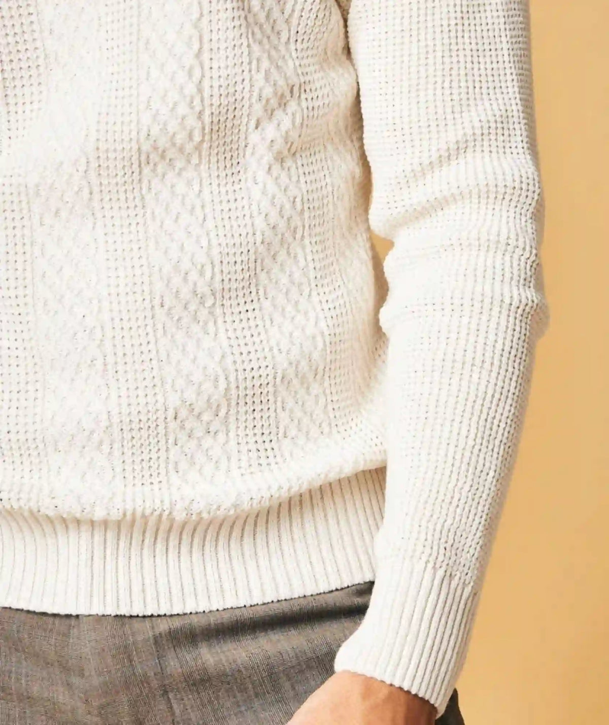Suéter Cajicá — Tejido Trenzado Beige