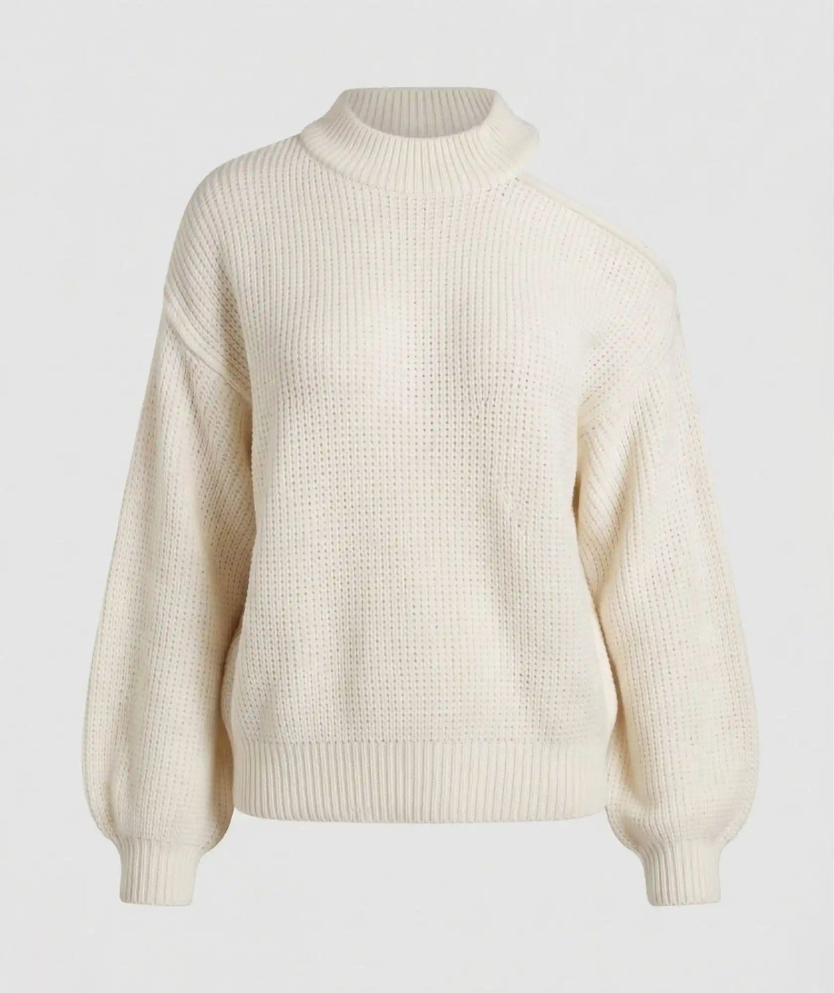 Suéter Tejido Beige con Abertura Cut-Out en Hombro | Malambo
