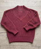Combo Suéter Vinotinto Tibacuy y  Pantalón Camel Tiro Alto | Caracolí