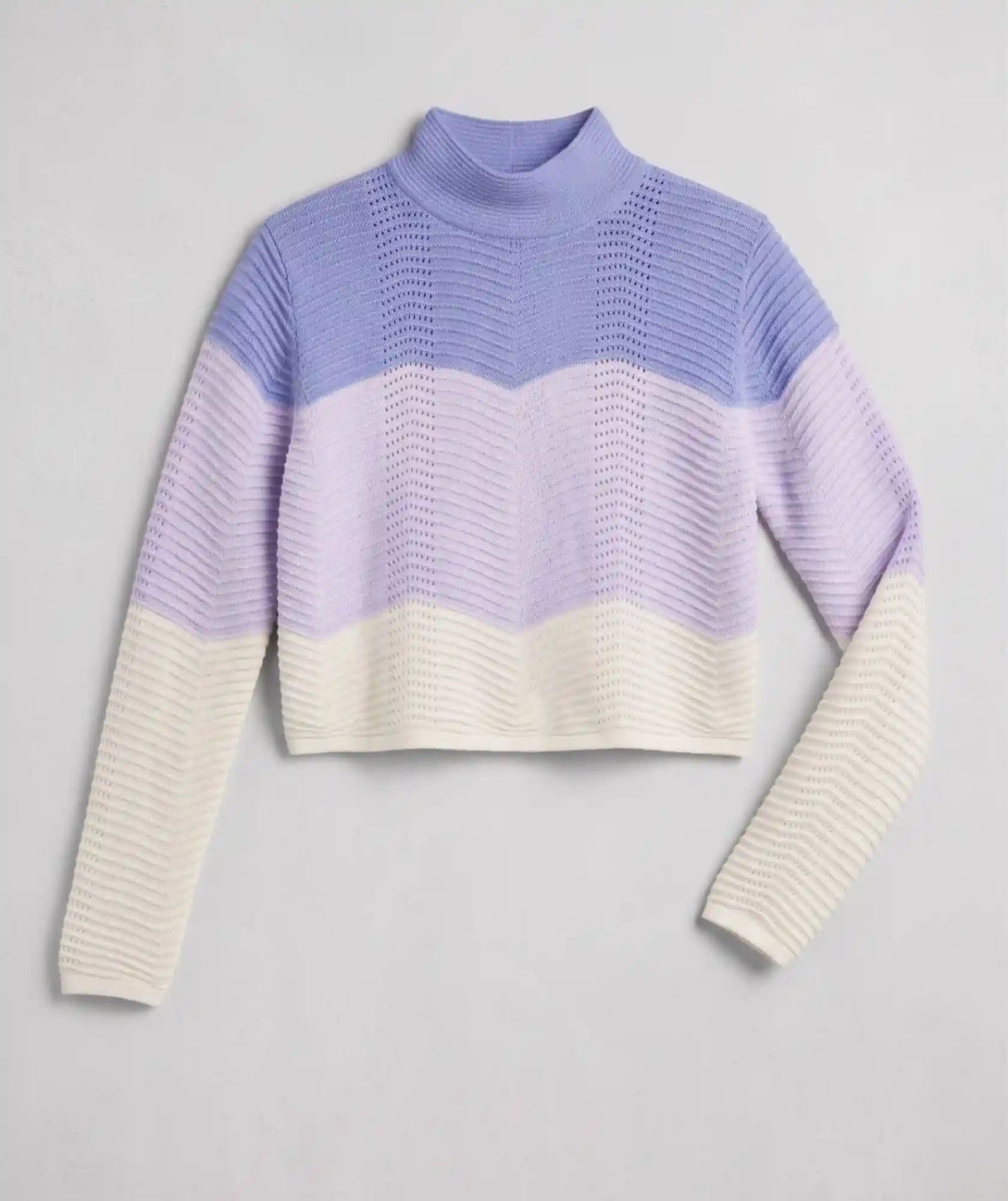 Crop Top Brisa Lila — Tejido de Punto Bicolor