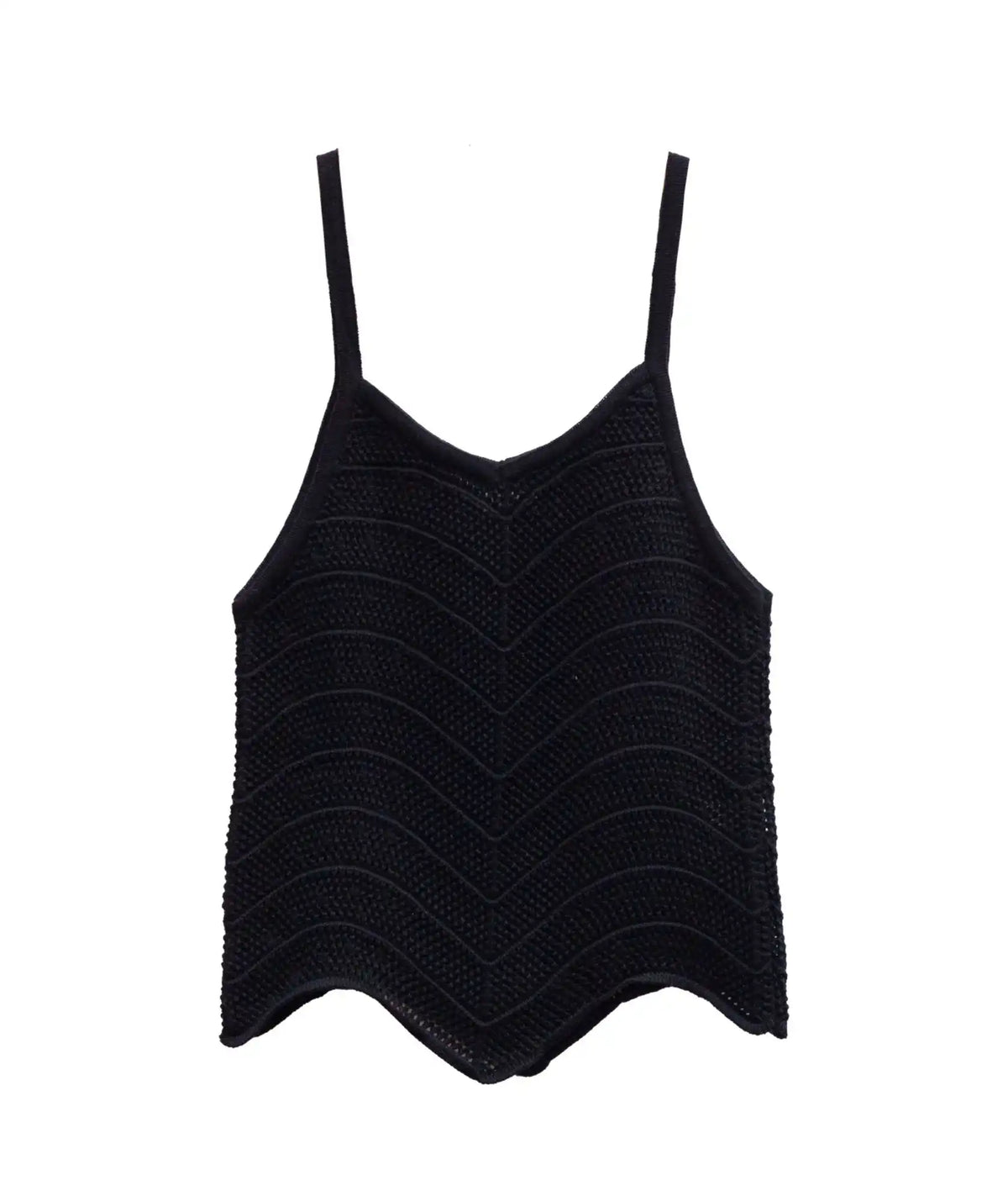 Top de Tirantes Negro en Tejido de Algodón - Cairo