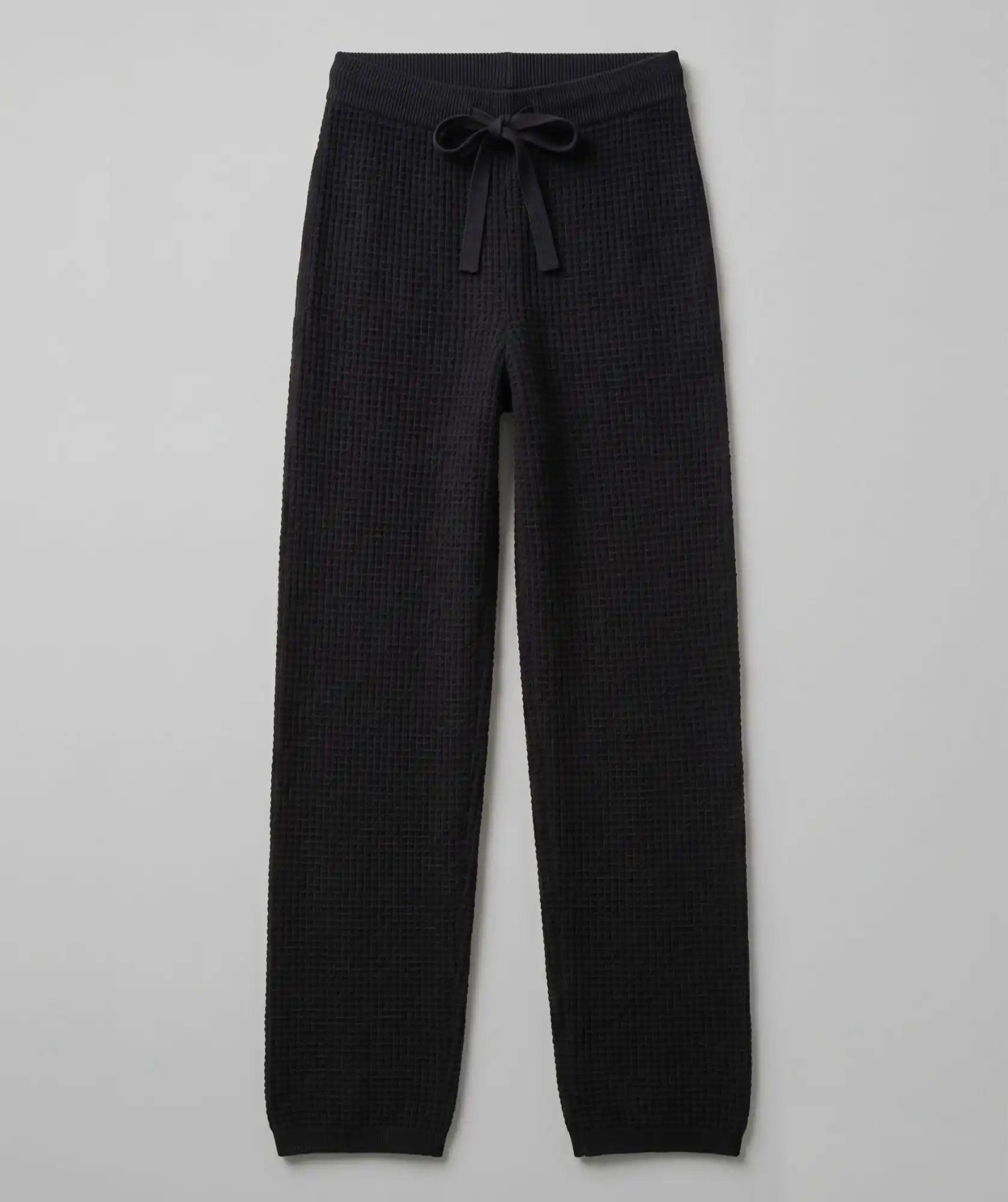 Pantalón Negro Diseño Tipo Panal en Algodón - Cairo