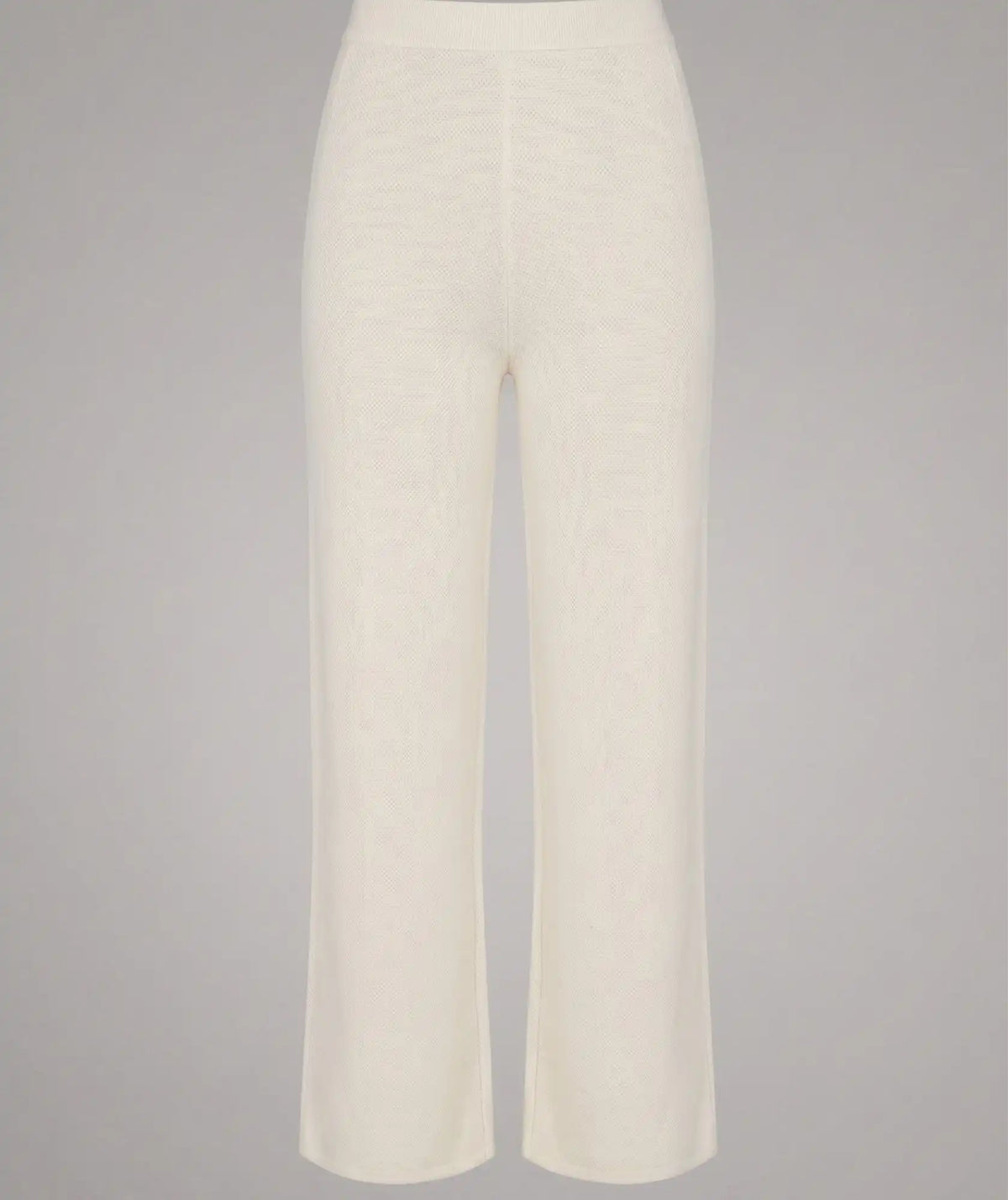 Pantalón de Tiro Alto Color Beige en Algodón | Caracolí