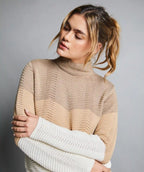 Set Suéter Color Camel - Pantalón Beige Tejido en algodón | combo Brisa