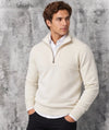 Suéter Beige Cuello Halfzip en Algodón- Tunja