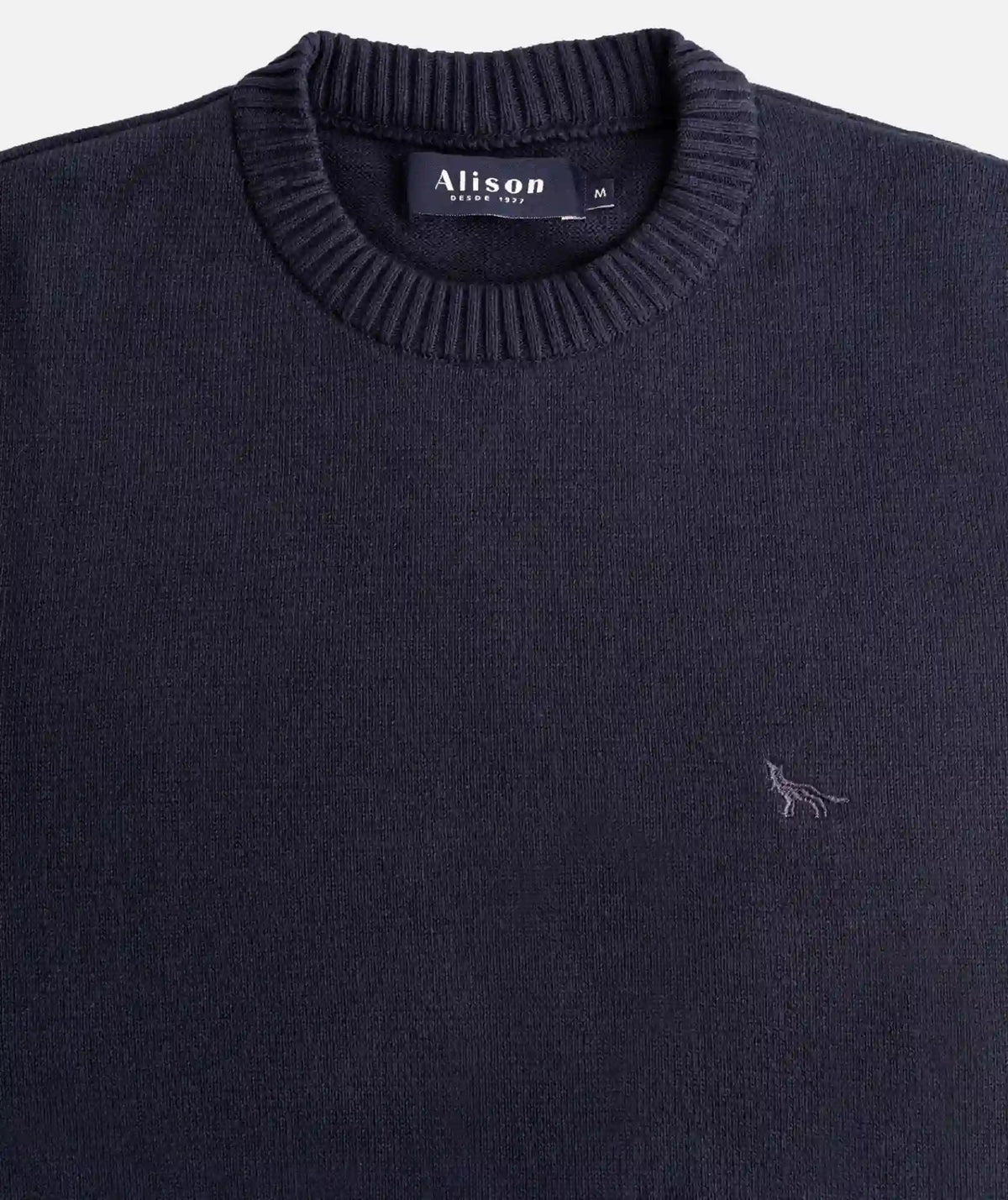 Suéter Azul Oscuro Algodón Cuello Redondo - Jericó