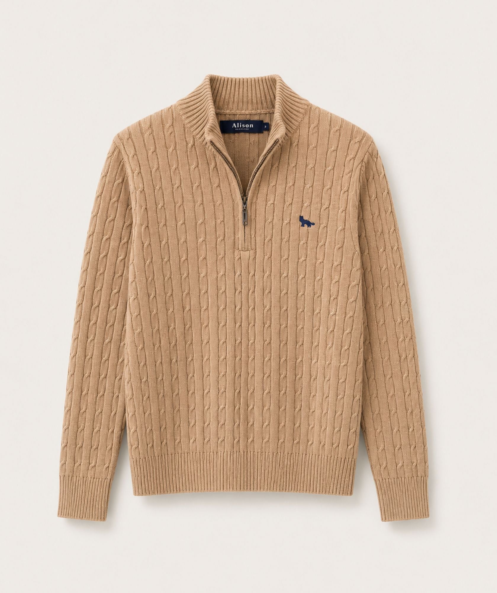 Suéter Algodón trenzado Camel — Palmira