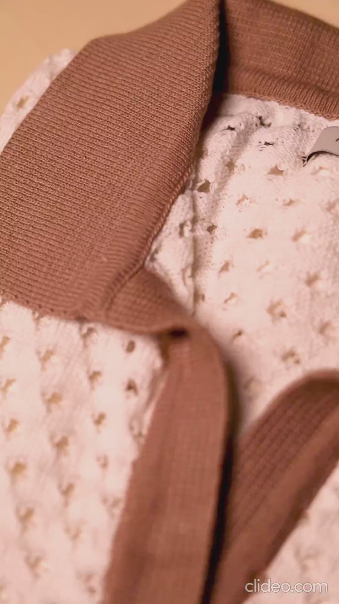 Camiseta Polo en Tejido de Punto - Camel